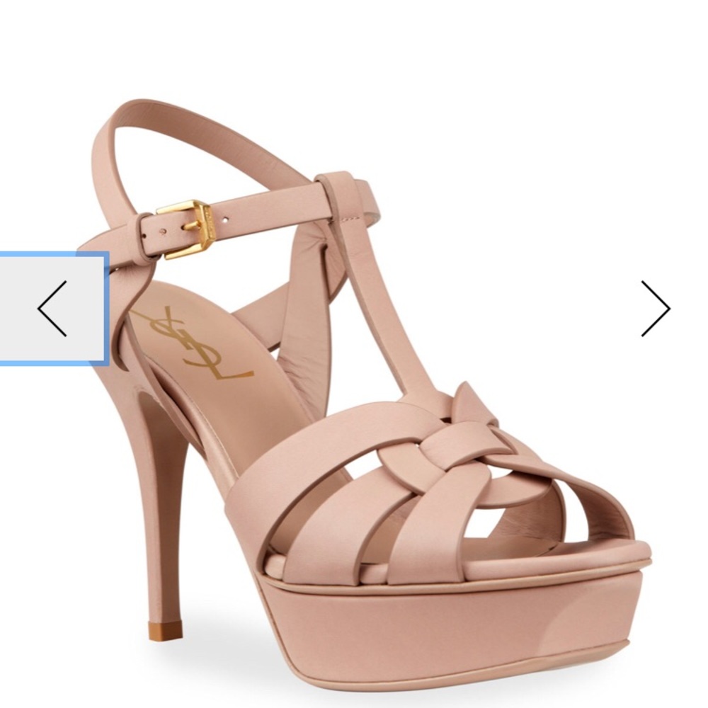 Used YSL Tribute Nude Rose High Heels Size 39